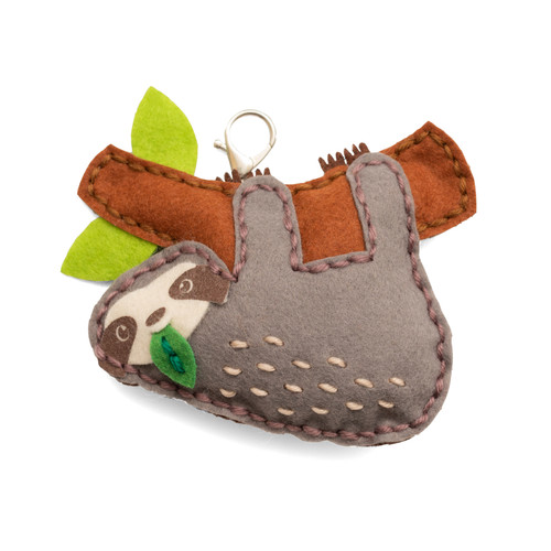 3 Pack - Colorbok Sew Cute! Felt Keychain-Sloth - 34004931 - 718813409452