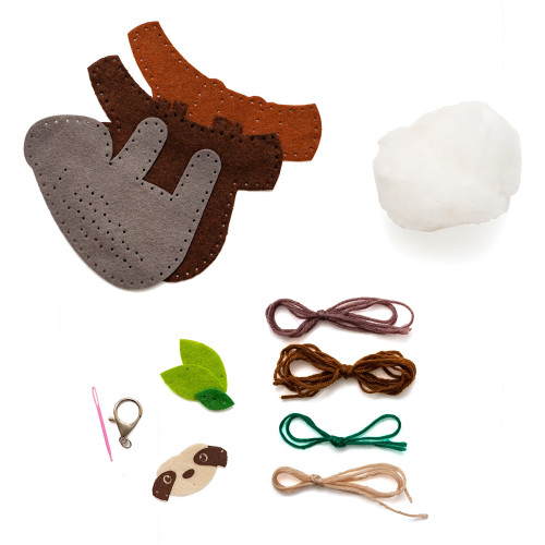 Colorbok Sew Cute! Felt Backpack Clip Kit-Sloth - 34004931