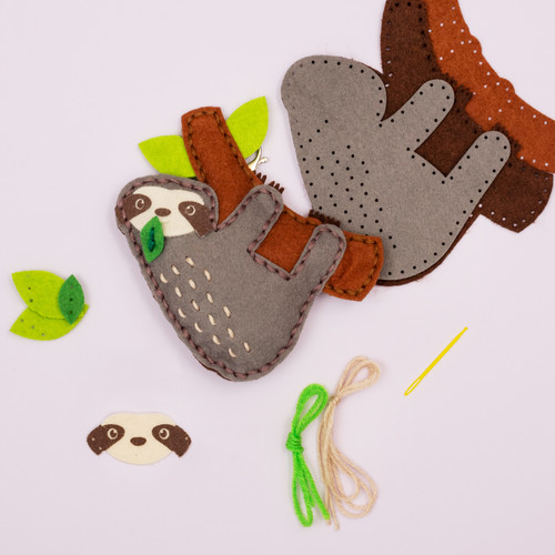 Colorbok Sew Cute! Felt Keychain-Sloth - 34004931 Colorbok Sew Cute! Felt Keychain-Sloth - 34004931
