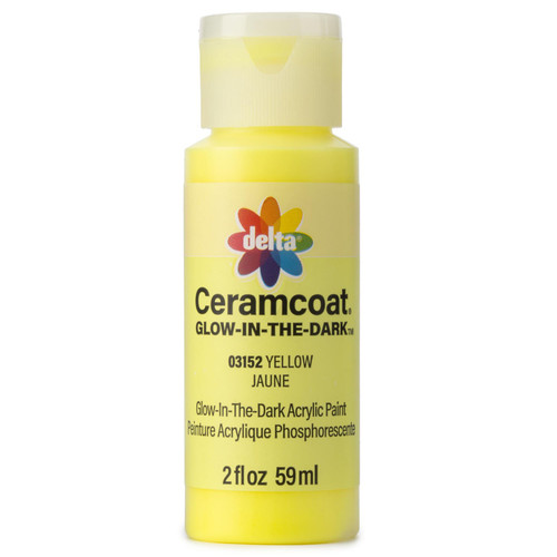 3 Pack - Delta Ceramcoat Glow Acrylic Paint 2oz-Yellow - 5A002XXF-1GYRB - 017158031527
