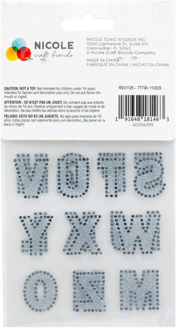 3 Pack - Jolee's Bling Sheet 2/Pkg -Crystal Letters - 5A002MK5-1GP19