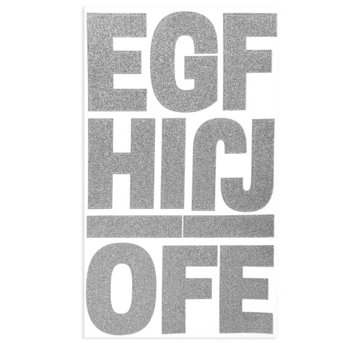 3 Pack - Craft Perfect Glitter Alphabet Sticker Sheet 2IN-Silver - 5A002MKM-1GP16 3 Pack - Craft Perfect Glitter Alphabet Sticker Sheet 2IN-Silver - 5A002MKM-1GP16