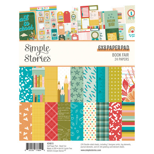 2 Pack - Simple Stories Double-Sided Paper Pad 6"X8" 24/Pkg-Book Fair - 5A002WXN-1GXTX - 810150778045