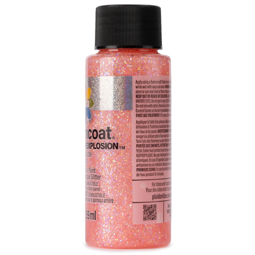 3 Pack - Delta Ceramcoat Fine Glitter Explosion Acrylic Paint 2oz-Blush - 5A002XXP-1GYR4