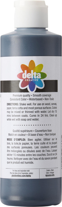 3 Pack - Delta Ceramcoat Pearl Acrylic Paint 8oz-Black - 5A002XXC-1GYQZ