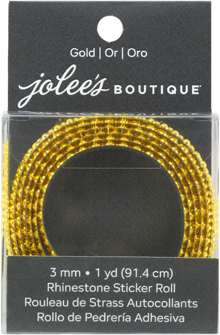 3 Pack - Jolee's Rhinestone Sticker Roll 1YD -Gold - 5A002MKW-1GP0H - 191648181609