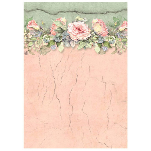 3 Pack Stamperia Rice Paper Backgrounds A6 8/Pkg -House of Roses 5A002WFR-1GX7V