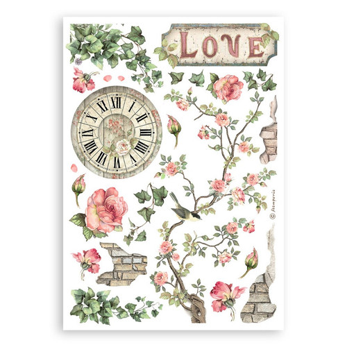 3 Pack - Stamperia A5 Washi Pad 8/Pkg-House of Roses - 5A002WF2-1GX8D