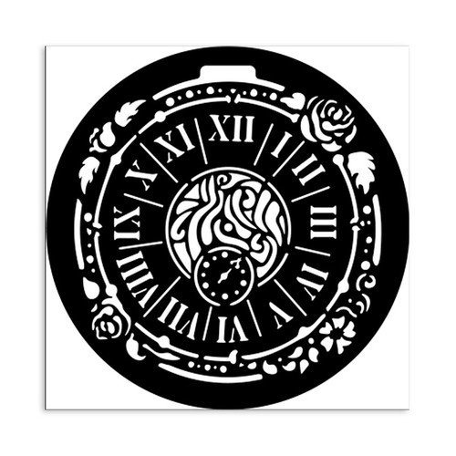3 Pack - Stamperia Stencil 4.72"X 4.72"-House of Roses Clock - 5A002WGK-1GX81