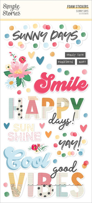 Sunny Days Foam Stickers-53/Pkg - 5A002WYR-1GXTV - 810150777833