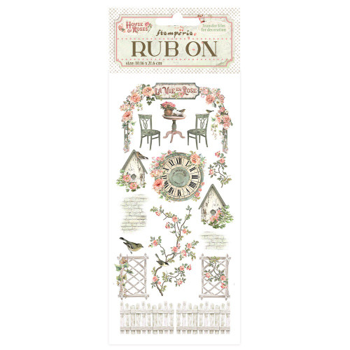 6 Pack - Stamperia Rub-On 4"X8.5"-House of Roses Elements - 5A002WF6-1GX6P - 5993110042471 6 Pack - Stamperia Rub-On 4"X8.5"-House of Roses Elements - 5A002WF6-1GX6P - 5993110042471