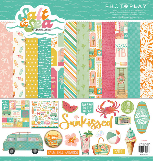 PhotoPlay Collection Pack 12"X12"-Salt & Sea - 5A002XFW-1GYCL - 709388349083