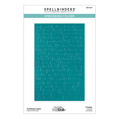 Spellbinders 3D Embossing Folder By Dina Wakley-Scribbled Letter - 5A002XD6-1GYCV - 810176102411