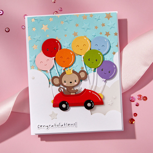 Spellbinders 3D Embossing Folder & BetterPress Bundle -Wishing and Falling Stars, Little Smiles - 5A002XDC-1GYCN