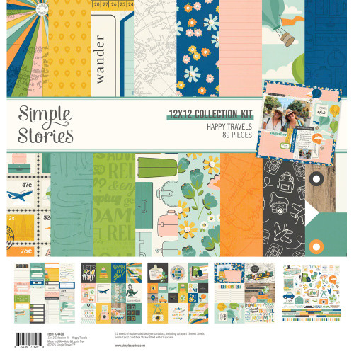 Simple Stories Collection Kit 12"X12-Happy Travels - 5A002WX5-1GXSX - 810150778205