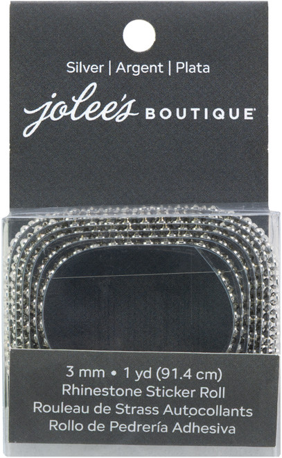 3 Pack - Jolee's Rhinestone Sticker Roll 1YD -Silver - 5A002MK0-1GP0D - 191648181586