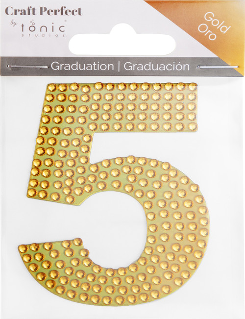 3 Pack - Craft Perfect Number Sticker -Gold #5 - 5A002MKK-1GP04 - 191648181418