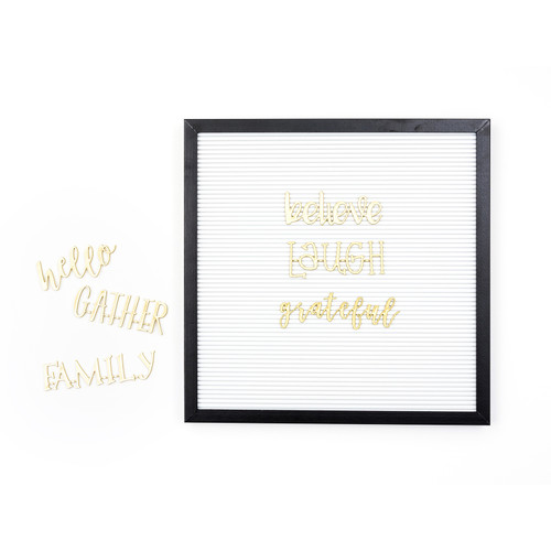 3 Pack - DCWV Letterboard Words 4/Pkg-Home, Gold Foil - 609097 3 Pack - DCWV Letterboard Words 4/Pkg-Home, Gold Foil - 609097