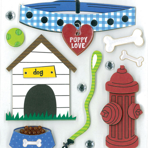 6 Pack - Dimensional Stickers-Everyday Puppy - K577381 - 643077577381