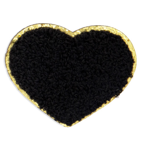 2 Pack - Chenille Self Adhesive Grad Patch Pack -Black - 5A002MK8-1GNZW