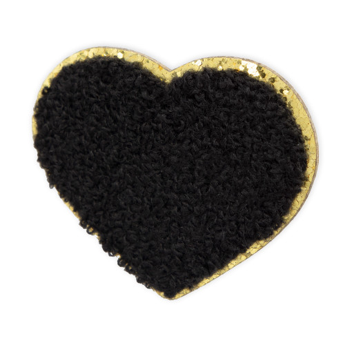 2 Pack - Craft Perfect Chenille Self Adhesive Grad Patch Pack -Black - 5A002MK8-1GNZW