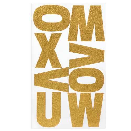 3 Pack - Craft Perfect Glitter Alphabet Sticker Sheet 2IN-Gold - 5A002MKL-1GNZR