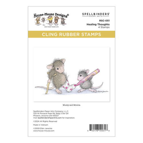 House Mouse Cling Rubber Stamp-Healing Thoughts - 5A002XDT-1GYDL - 810176100318