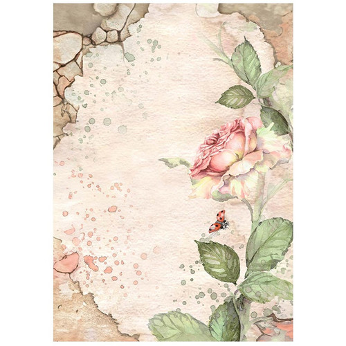 Stamperia Rice Paper Backgrounds A6 8/Pkg -House of Roses - 5A002WFR-1GX7V