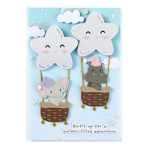 Spellbinders Etched Die From The Little Smiles Collection-Swinging Among The Stars - 5A002XDQ-1GYDS Spellbinders Etched Die From The Little Smiles Collection-Swinging Among The Stars - 5A002XDQ-1GYDS