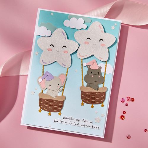 Spellbinders Etched Die From The Little Smiles Collection-Swinging Among The Stars - 5A002XDQ-1GYDS Spellbinders Etched Die From The Little Smiles Collection-Swinging Among The Stars - 5A002XDQ-1GYDS