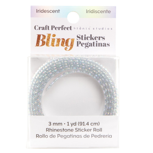 3 Pack - Craft Perfect Rhinestone Sticker Roll 1YD -Iridescent - 5A002MK6-1GP00 - 191648181593