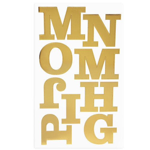 3 Pack - Craft Perfect Foil Alphabet Sticker Sheet 2IN-Gold - 5A002MJX-1GP08