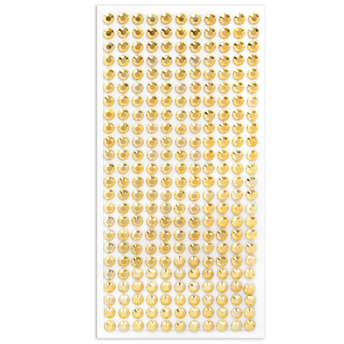 3 Pack - Craft Perfect Rhinestone Sticker Sheet 6MM-Gold - 5A002MKJ-1GP0C