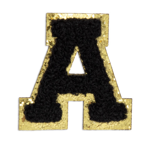 2 Pack - Craft Perfect Chenille Self Adhesive Grad Patch -Black - 5A002MJT-1GP06 2 Pack - Craft Perfect Chenille Self Adhesive Grad Patch -Black - 5A002MJT-1GP06