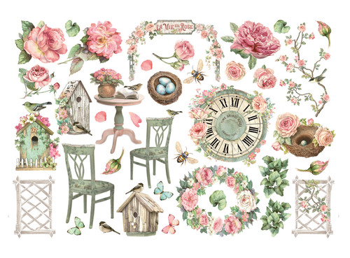 Stamperia Cardstock Ephemera-House of Roses - 5A002WG9-1GX7P Stamperia Cardstock Ephemera-House of Roses - 5A002WG9-1GX7P