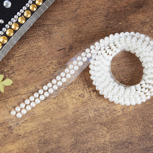 3 Pack - Craft Perfect Pearl Sticker Roll 1YD 4MM-Ivory - 5A002MLC-1GP0F 3 Pack - Craft Perfect Pearl Sticker Roll 1YD 4MM-Ivory - 5A002MLC-1GP0F