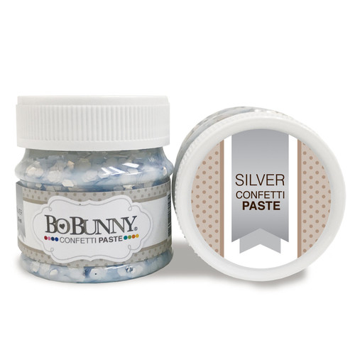 BoBunny Double Dot Glitter Paste 50ml-Silver Confetti - 12740057 - 665573070579
