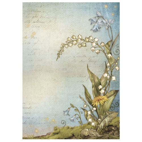 Stamperia Rice Paper Backgrounds A6 8/Pkg -Hidden Grove - 5A002WF5-1GX88