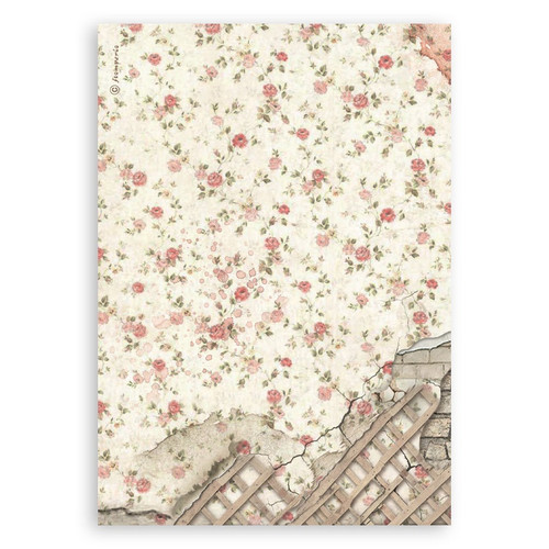 Stamperia A5 Washi Pad 8/Pkg-House of Roses - 5A002WF2-1GX8D Stamperia A5 Washi Pad 8/Pkg-House of Roses - 5A002WF2-1GX8D