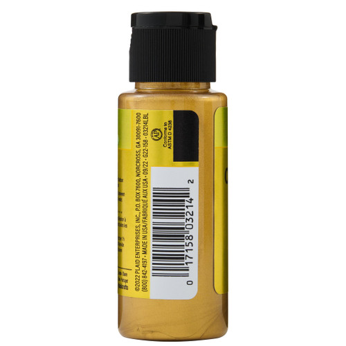 Delta Ceramcoat Lux Metallic Acrylic Paint 2oz-Gold - 5A002XXN-1GYR0