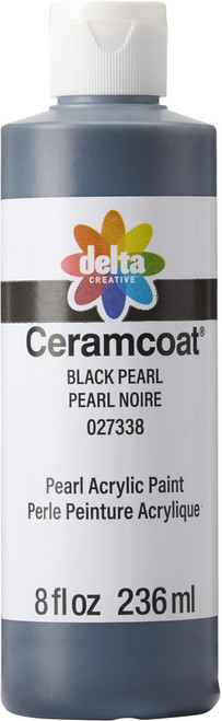 Delta Ceramcoat Pearl Acrylic Paint 8oz-Black - 5A002XXC-1GYQZ - 017158273385