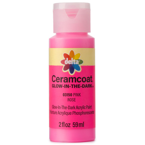 Delta Ceramcoat Glow Acrylic Paint 2oz-Pink - 5A002XXF-1GYR1 - 017158031503