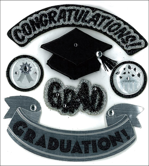Jolee's Boutique Dimensional Stickers-Hats Off Grad - E5020419 - 015586871210 Jolee's Boutique Dimensional Stickers-Hats Off Grad - E5020419 - 015586871210
