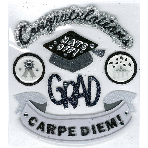 Jolee's Boutique Dimensional Stickers-Hats Off Grad - E5020419 Jolee's Boutique Dimensional Stickers-Hats Off Grad - E5020419