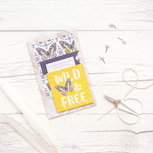 DCWV Double-Sided Cardstock Stack 12"X12" 36/Pkg-Wild & Free W/Gold Foil - PS615016