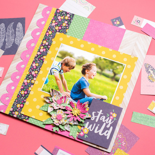 DCWV Double-Sided Cardstock Stack 12"X12" 36/Pkg-Wild & Free W/Gold Foil - PS615016 DCWV Double-Sided Cardstock Stack 12"X12" 36/Pkg-Wild & Free W/Gold Foil - PS615016