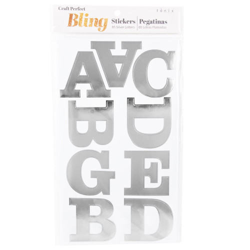 Craft Perfect Foil Alphabet Sticker Sheet 2IN-Silver - 5A002MKH-1GNZT - 191648181715