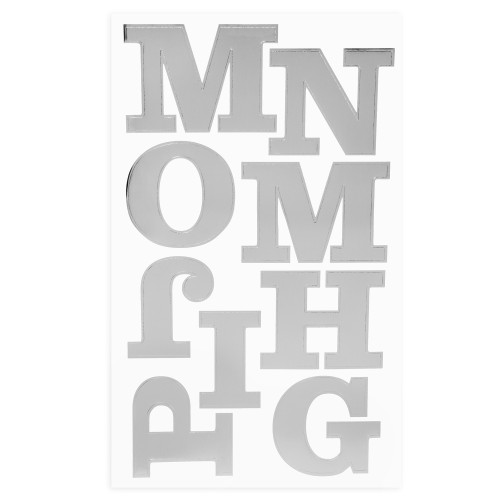 Craft Perfect Foil Alphabet Sticker Sheet 2IN-Silver - 5A002MKH-1GNZT Craft Perfect Foil Alphabet Sticker Sheet 2IN-Silver - 5A002MKH-1GNZT