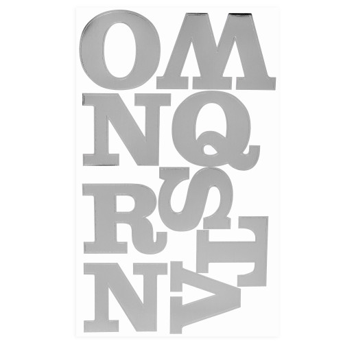 Craft Perfect Foil Alphabet Sticker Sheet 2IN-Silver - 5A002MKH-1GNZT Craft Perfect Foil Alphabet Sticker Sheet 2IN-Silver - 5A002MKH-1GNZT