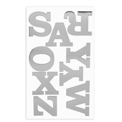 Craft Perfect Foil Alphabet Sticker Sheet 2IN-Silver - 5A002MKH-1GNZT Craft Perfect Foil Alphabet Sticker Sheet 2IN-Silver - 5A002MKH-1GNZT